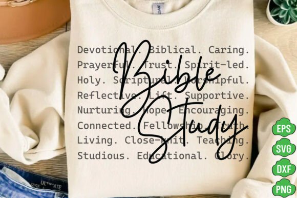 Bible Study Words Christian Png Graphics for T-Shirt