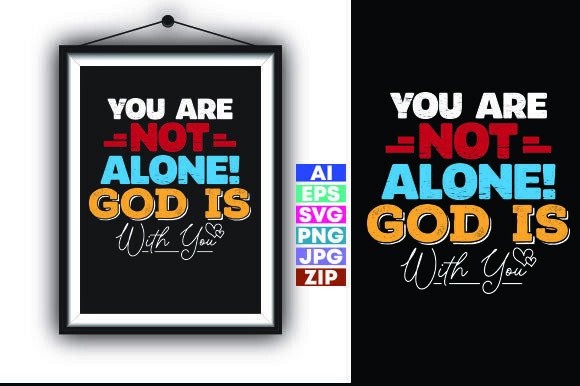 God is with You Free Christian T-shirt Graphics Freebies