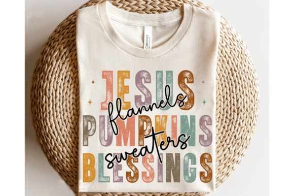 Jesus Pumpkins Blessings SVG for T-Shirt Graphics