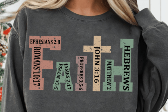 Retro Christian SVG, Faith SVG: Graphics & T-Shirt Designs