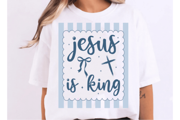 Striped Big Jesus Fan PNG Graphics for T-Shirt Designs