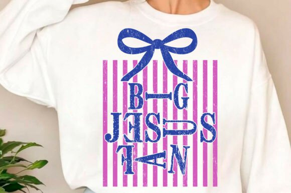 Striped Big Jesus Fan PNG: Preppy Graphics for T-Shirt Designs